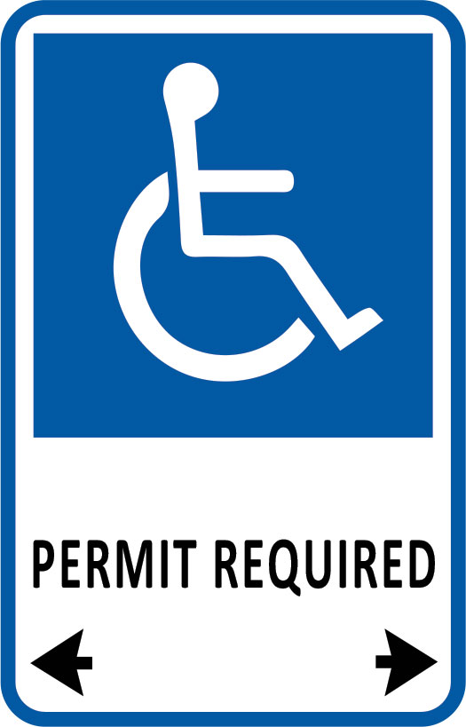 Designated space permit required sign